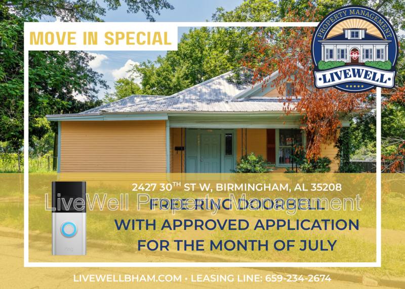 House for rent at 2427 30th St W, Birmingham, AL 35208