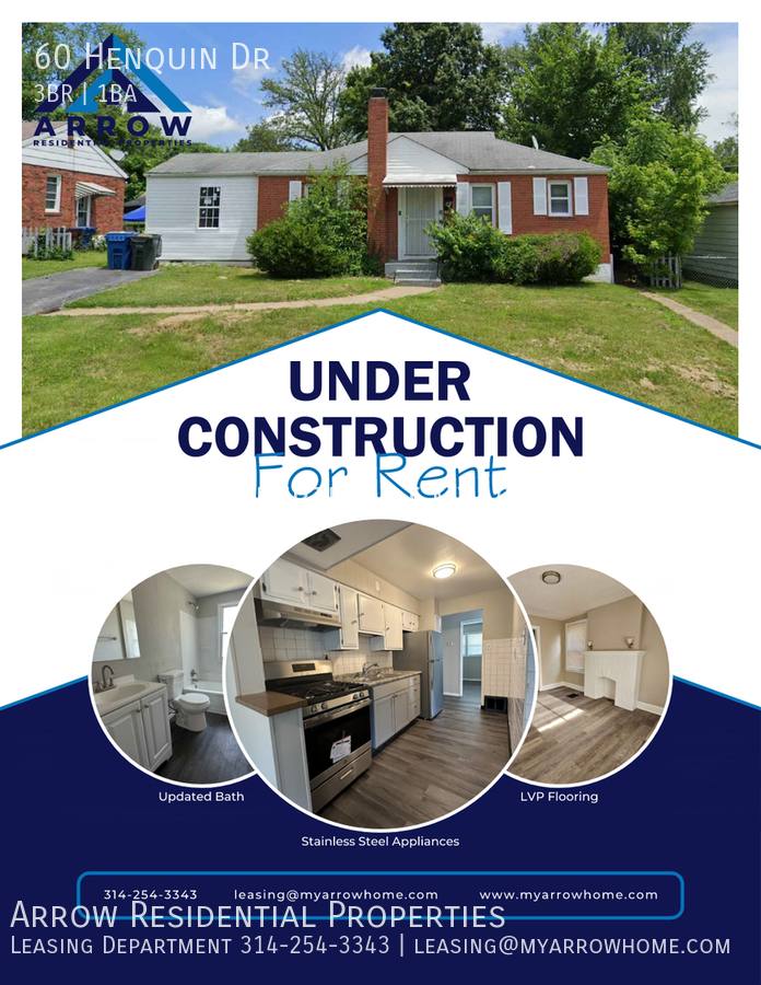 House for rent at 60 Henquin Dr, Saint Louis, MO 63135
