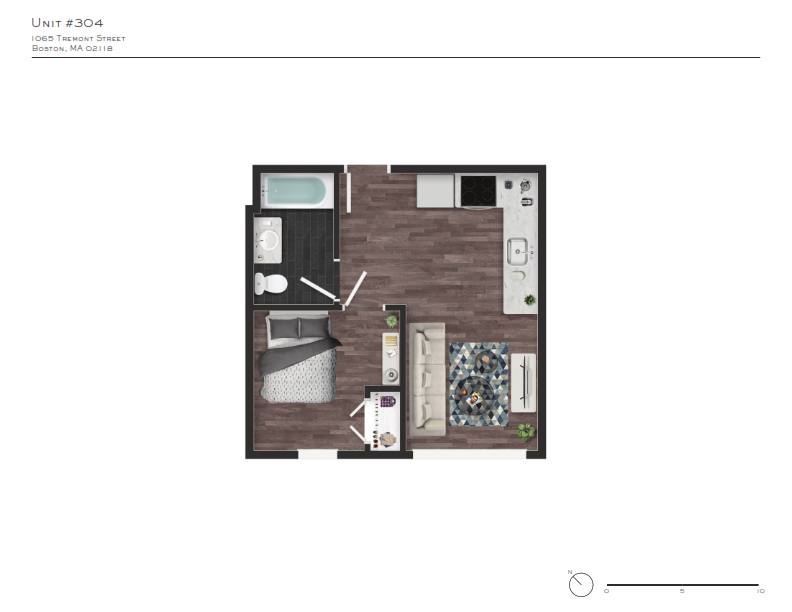 Apartment for rent at 1065 Tremont St, Roxbury Crossing, MA 02120