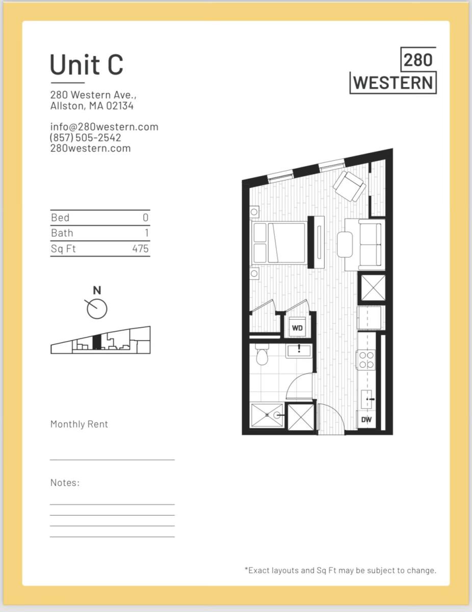 Apartment for rent at 280 Western Ave, Allston, MA 02134