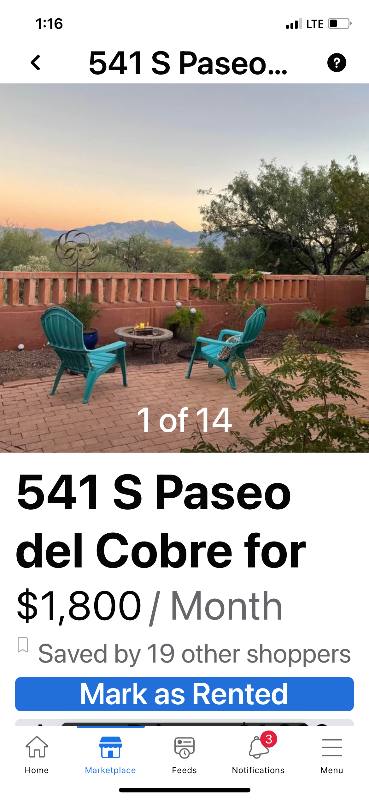 Townhouse for rent at 541 S Paseo Del Cobre, Green Valley, AZ 85614