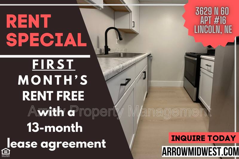 Apartment for rent at 3629 N 60th St #16, Lincoln, NE 68507