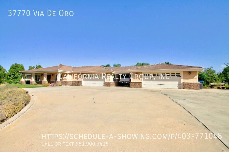 House for rent at 37770 Via De Oro, Temecula, CA 92592