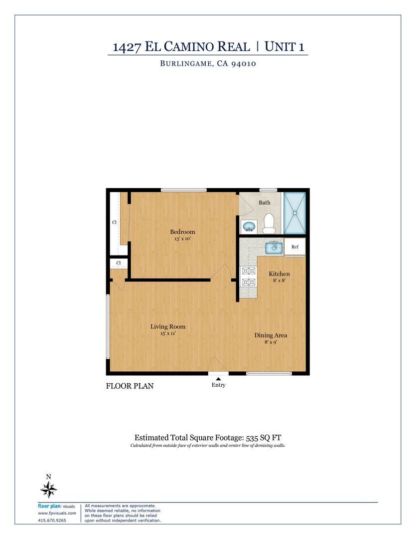 Apartment for rent at 1427 El Camino Real, Burlingame, CA 94010