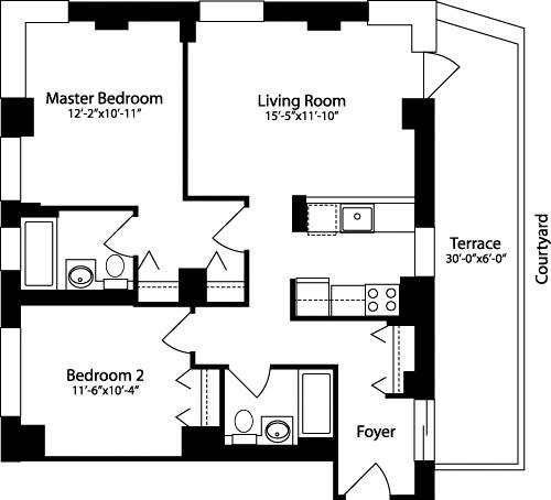 Apartment for rent at 400 W 37th St, New York, NY 10018