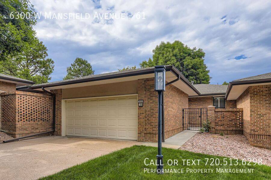 Townhouse for rent at 6300 W Mansfield Ave #61, Denver, CO 80235