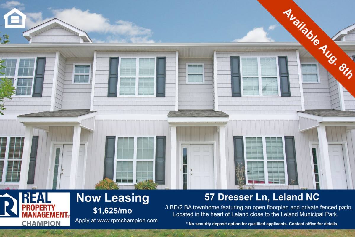 Townhouse for rent at 57 Dresser Lane, Leland, NC 28451