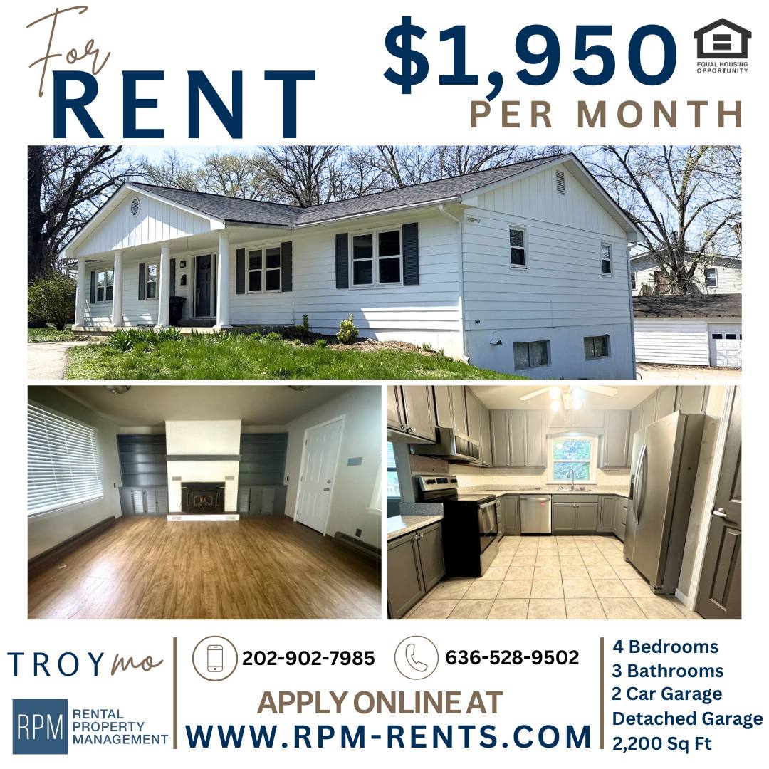 House for rent at 151 Colonial Lane, Troy, MO 63379