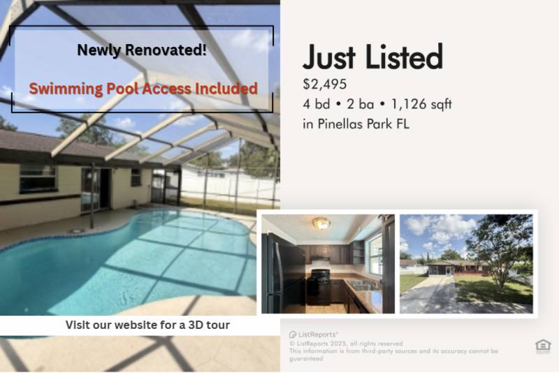 House for rent at 5606 89 Ave, Pinellas Park, FL 33782
