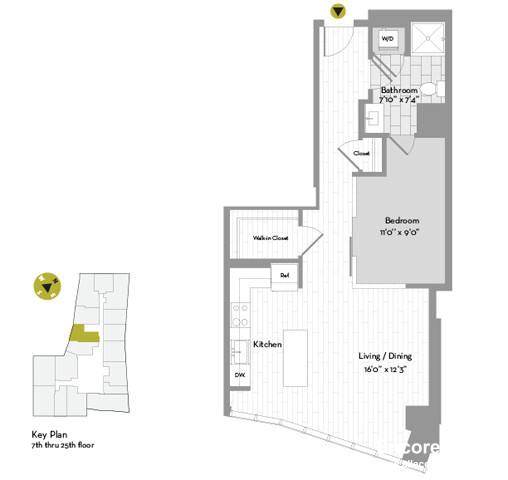 Apartment for rent at 665 Washington St #1411, Boston, MA 02116