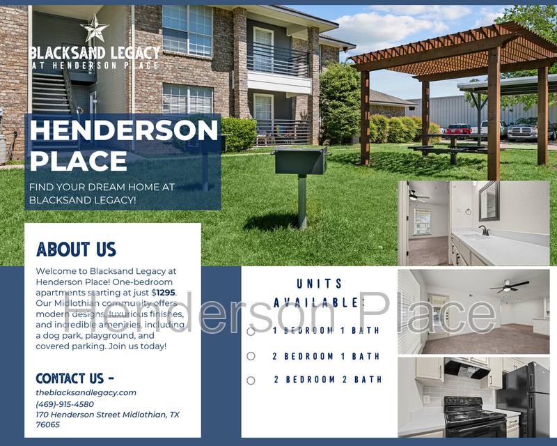 Apartment for rent at 170 Henderson St #1204, Midlothian, TX 76065