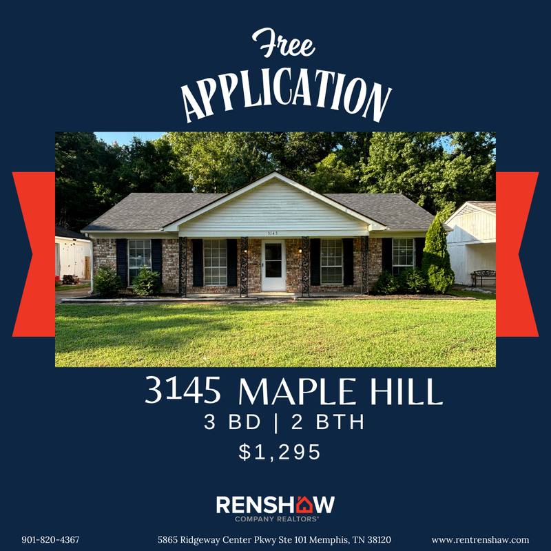 House for rent at 3145 Maple Hill Dr, Memphis, TN 38118
