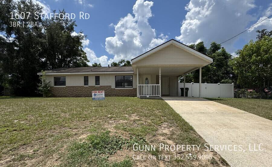 House for rent at 1607 Stafford Rd, Leesburg, FL 34748