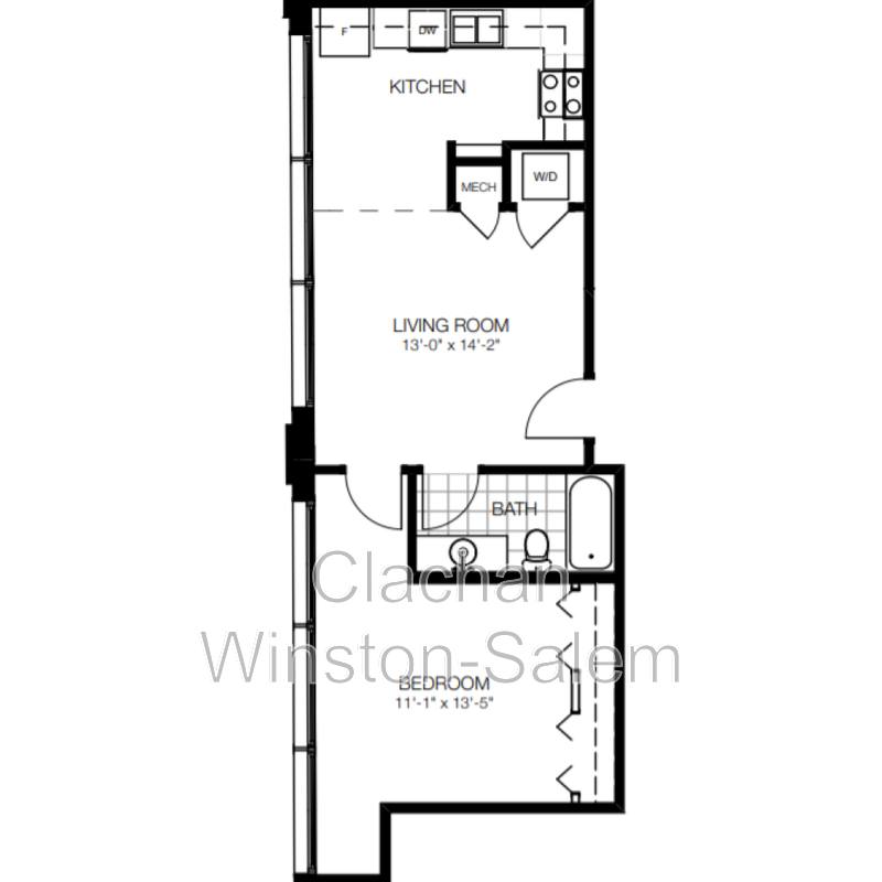 Apartment for rent at 101 E Sixth St, Winston Salem, NC 27101