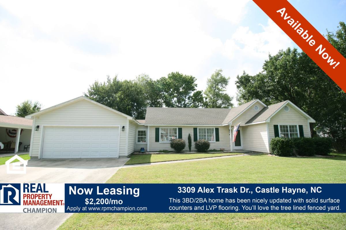 House for rent at 3309 Alex Trask Dr, Castle Hayne, NC 28429