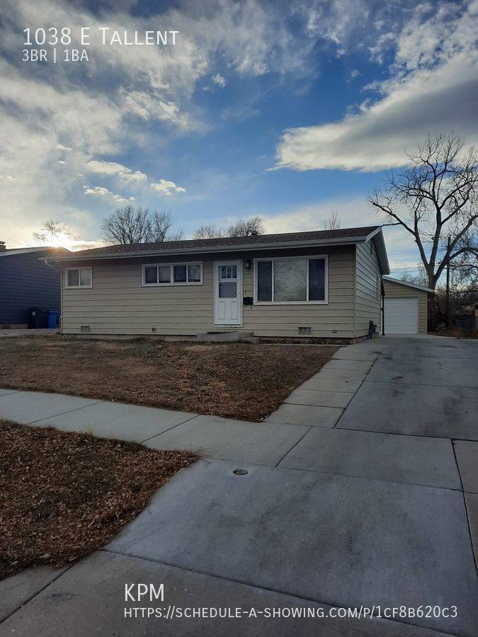 House for rent at 1038 E Tallent, Rapid City, SD 57701