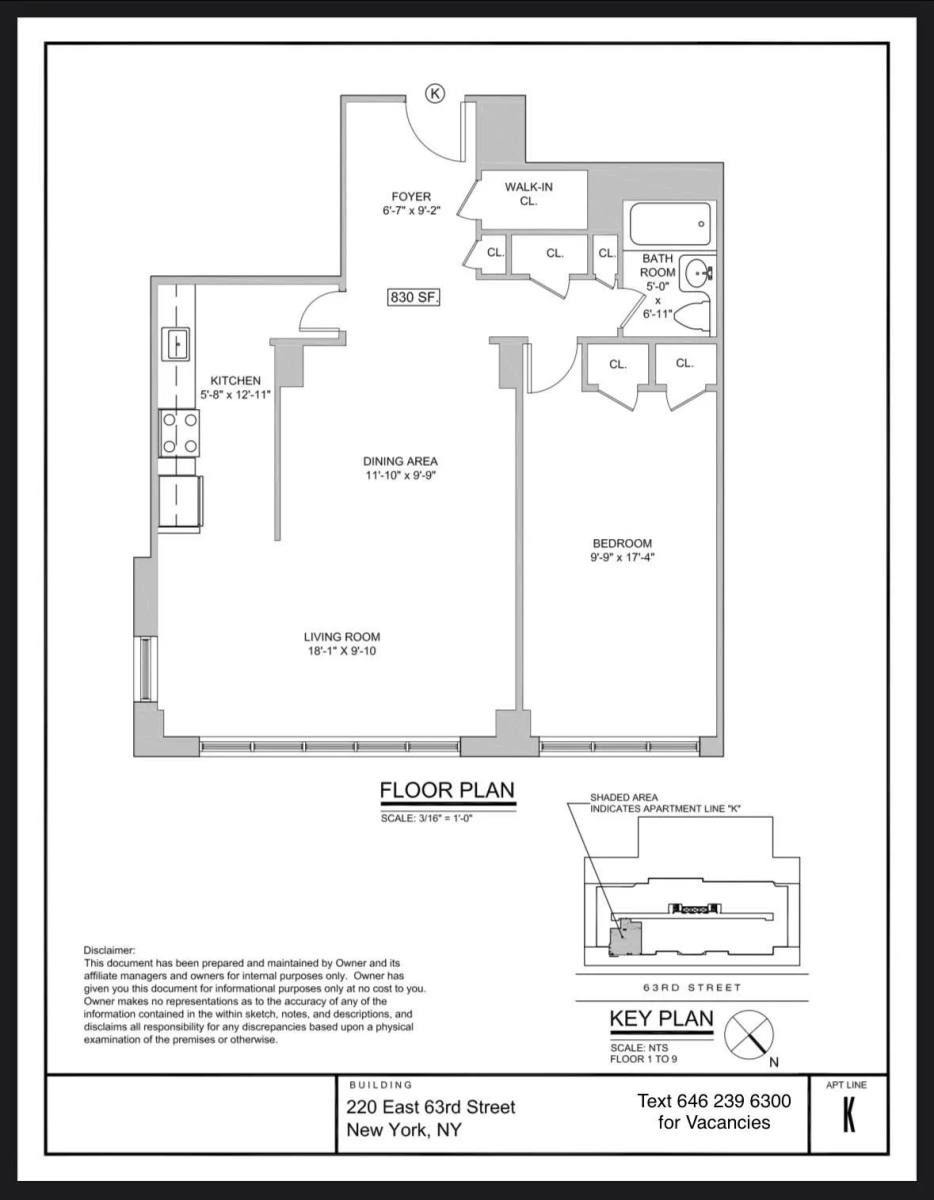 Apartment for rent at 220 E 63rd St #4KK, New York, NY 10065