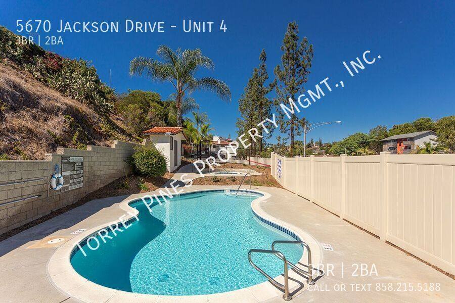 Apartment for rent at 5670 Jackson Dr #4, La Mesa, CA 91942