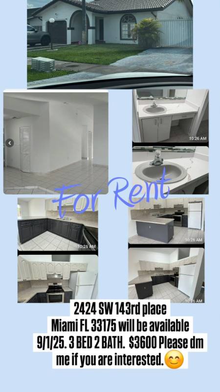 House for rent at 2424 SW 143 Place, Miami, FL 33175