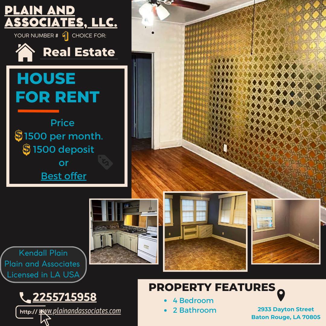 House for rent at 2933 Dayton St, Baton Rouge, LA 70805