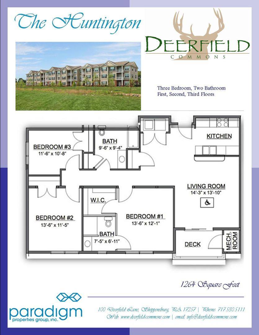 Apartment for rent at 2022 Deerfield Commons, Shippensburg, PA 17257