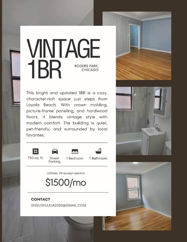 Apartment for rent at 1363 W Estes #2T, Chicago, IL 60626