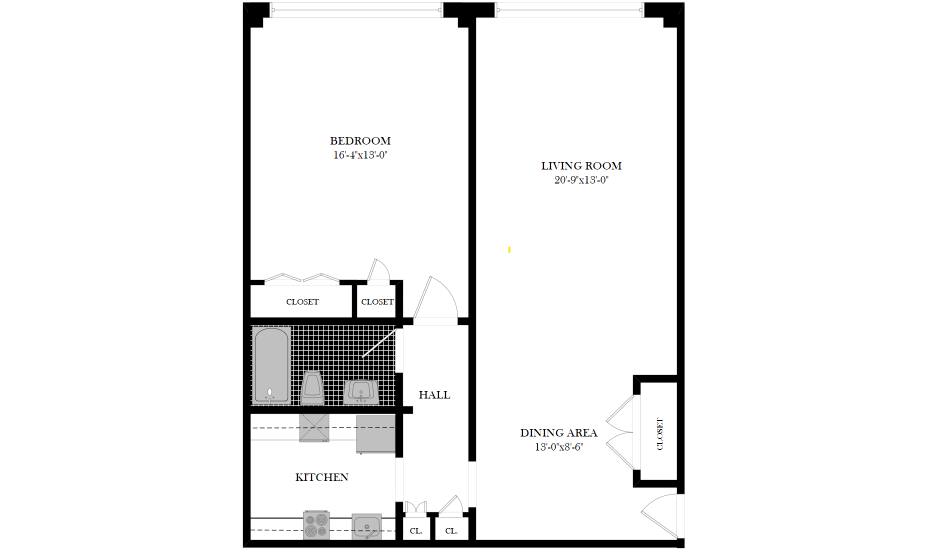 Apartment for rent at 320 W 58th St #6C, New York, NY 10019