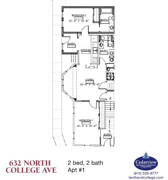 Apartment for rent at 632 N College Ave, Bloomington, IN 47404