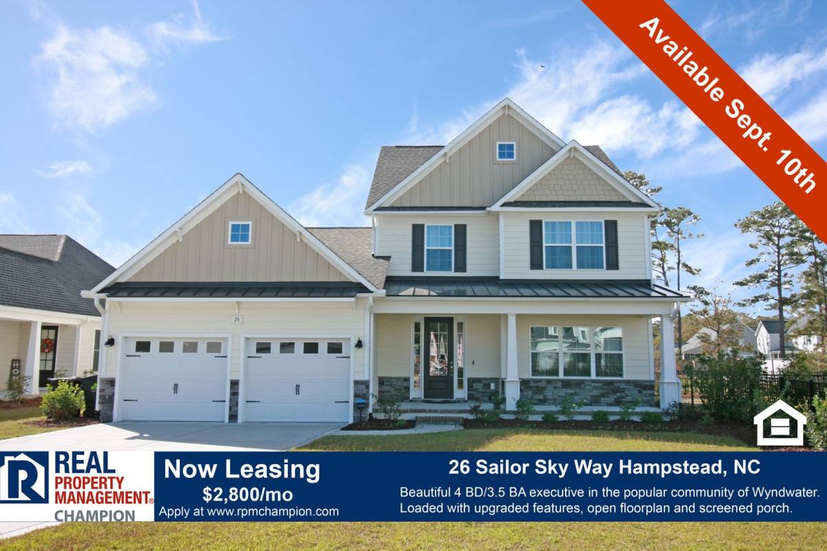 House for rent at 26 Sailor Sky Way, Hampstead, NC 28443