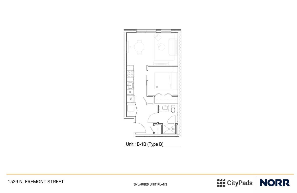 Apartment for rent at 1529 N Fremont St, Chicago, IL 60642