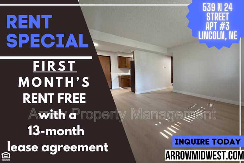 Apartment for rent at 539 N 24th St #3, Lincoln, NE 68503