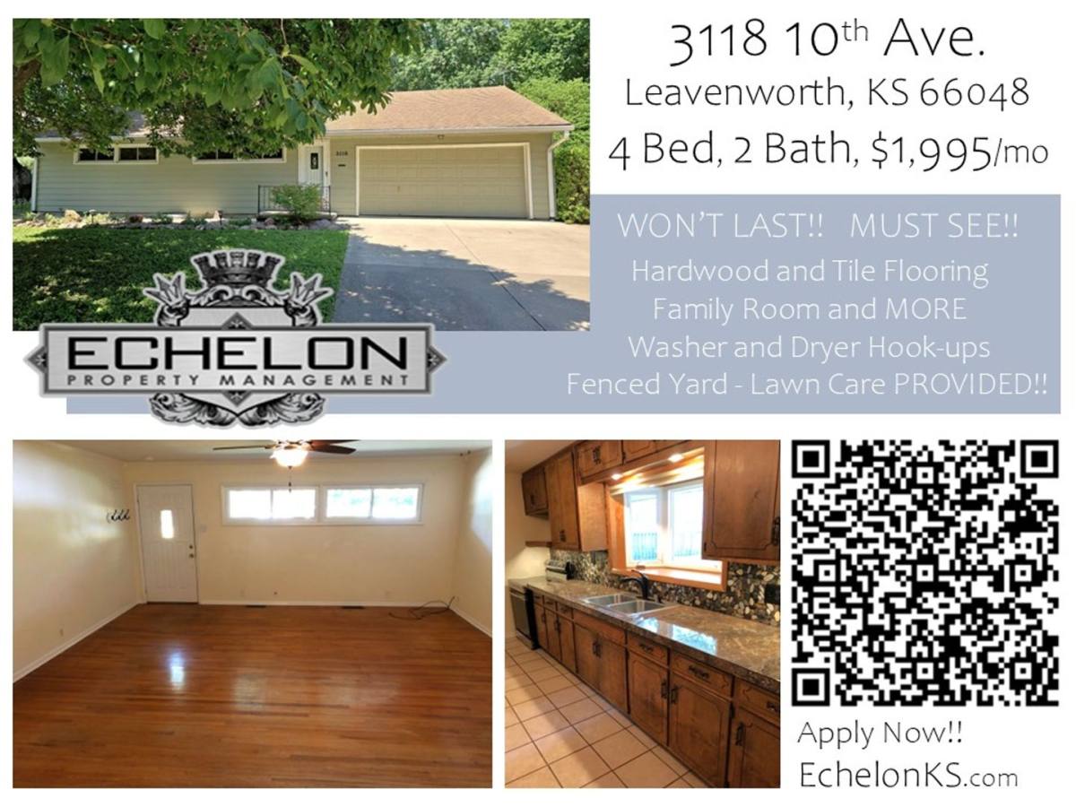 House for rent at 3118 10th Ave, Leavenworth, KS 66048