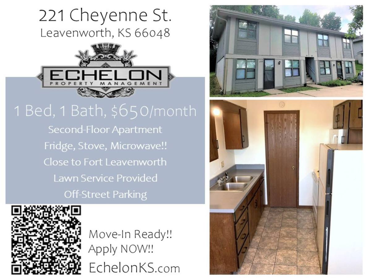 Apartment for rent at 219-225 Cheyenne St, Leavenworth, KS 66048