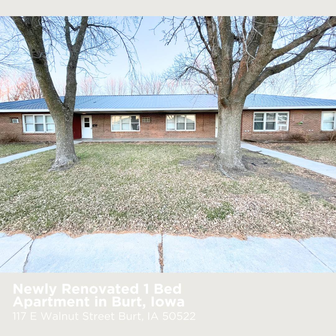 Apartment for rent at 117 E Walnut St, Burt, IA 50522