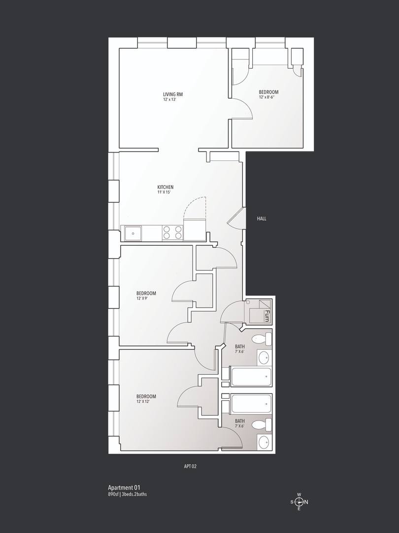 Apartment for rent at 1659 S Throop, Chicago, IL 60608