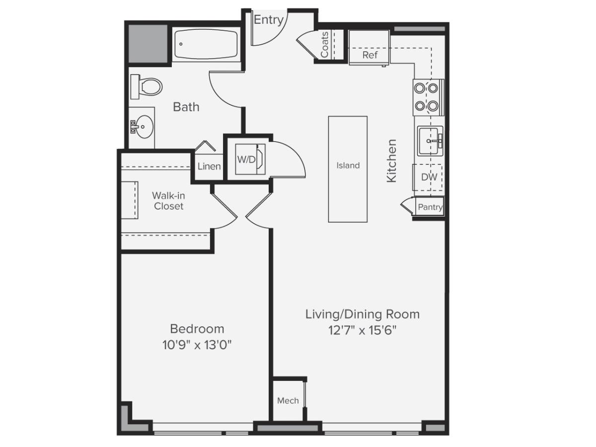 Apartment for rent at 77 Exeter St #1705, Boston, MA 02116
