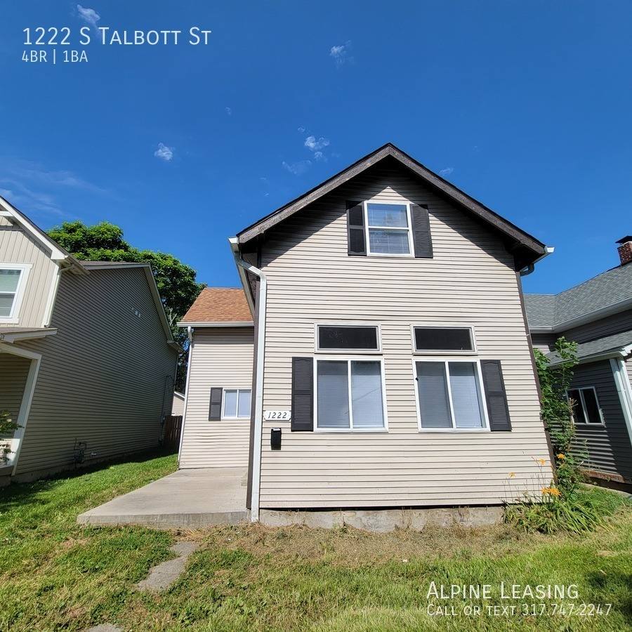 House for rent at 1222 S Talbott St, Indianapolis, IN 46225