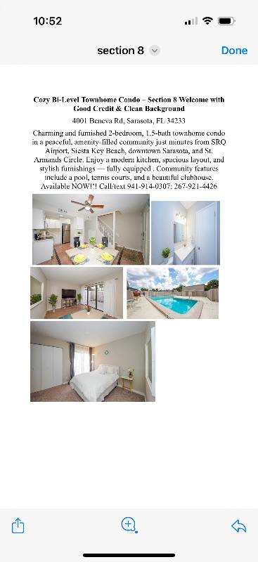 Townhouse for rent at 4001 Beneva Rd #121, Sarasota, FL 34233
