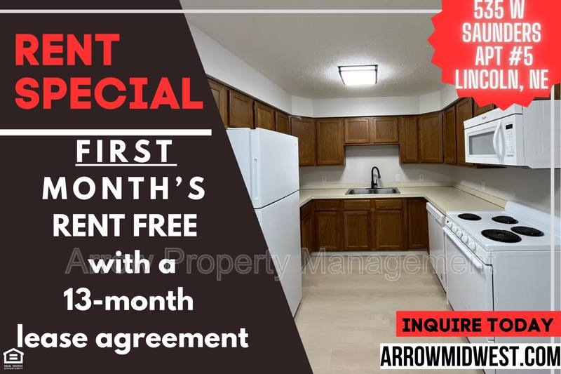 Apartment for rent at 535 W Saunders Ave #5, Lincoln, NE 68521