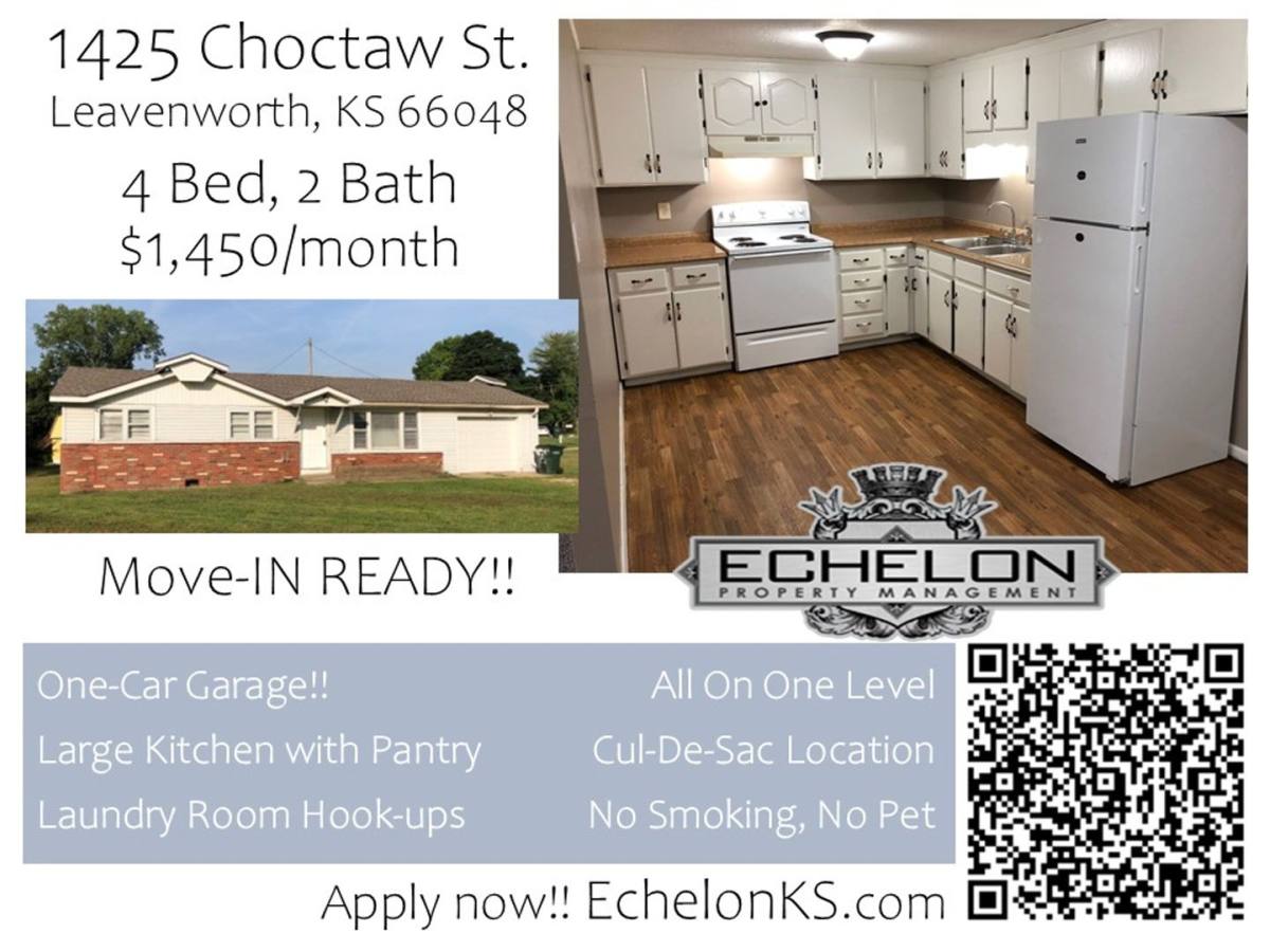 House for rent at 1425 Choctaw St, Leavenworth, KS 66048