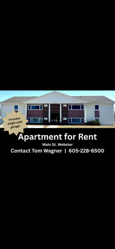 Apartment for rent at 916 Main St #6, Webster, SD 57274