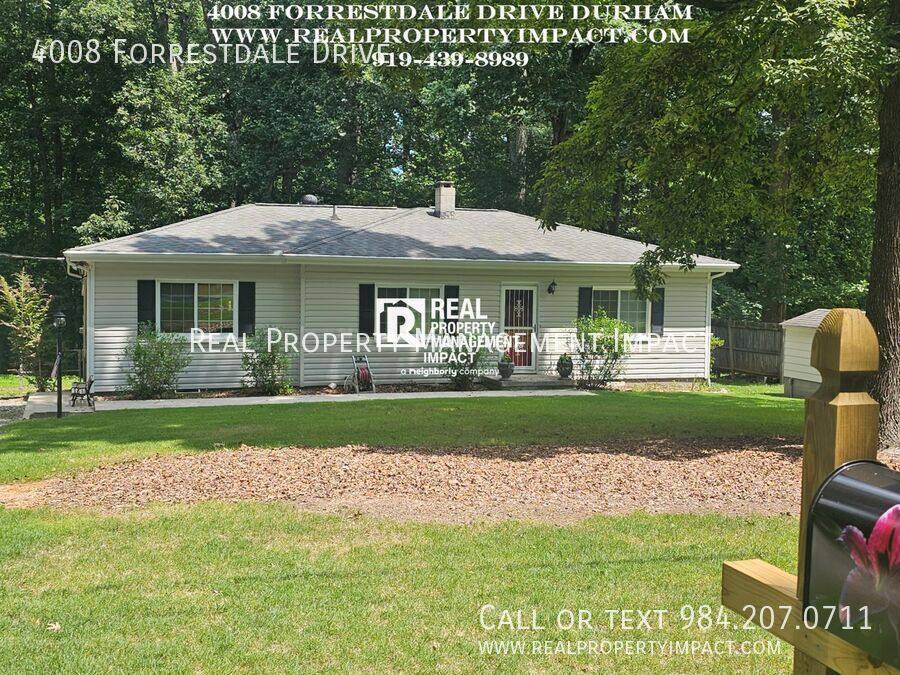 House for rent at 4008 Forrestdale Dr, Durham, NC 27712