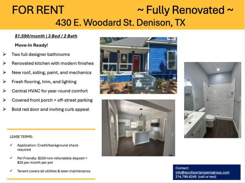 House for rent at 430 E Woodard St, Denison, TX 75021