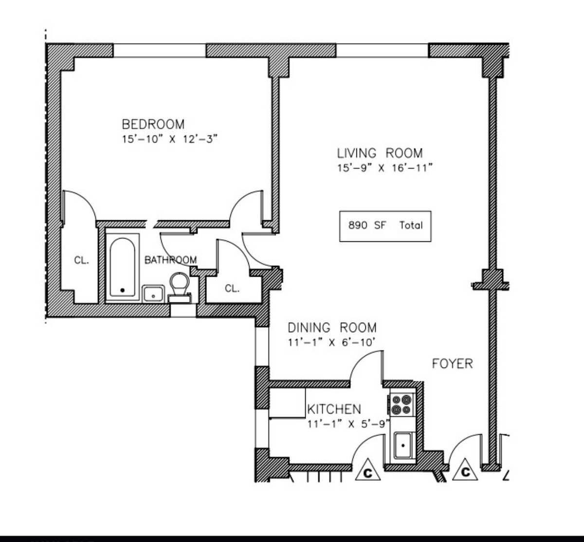Apartment for rent at 147 W 79th St #15CED, New York, NY 10024