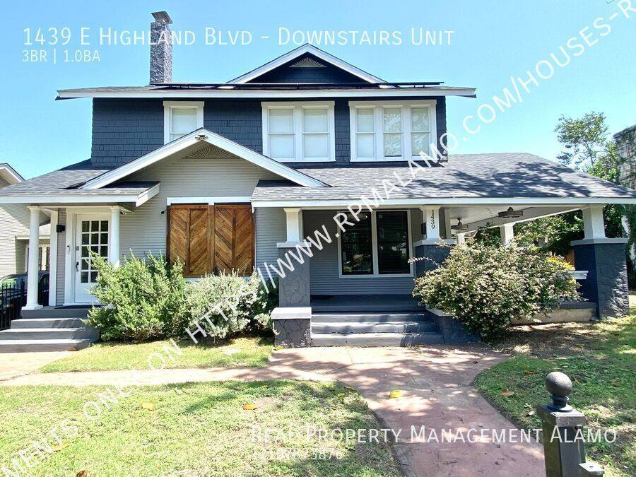 Apartment for rent at 1439 E Highland Blvd #DOWNSTAIRS, San Antonio, TX 78210