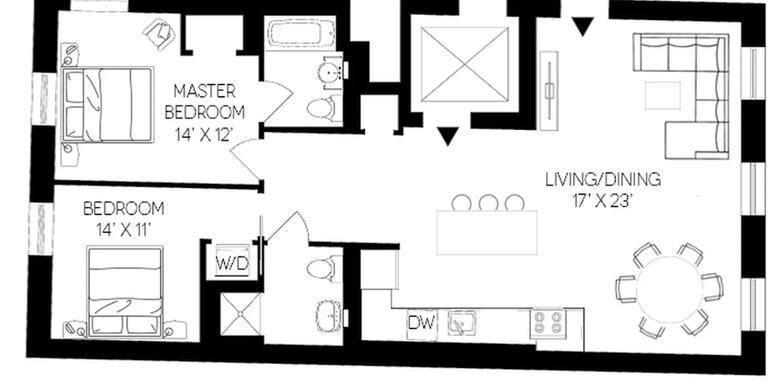 Apartment for rent at 214 Front St #6H, New York, NY 10038