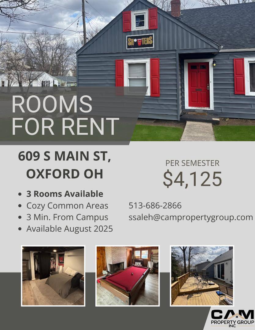House for rent at 609 S Main St, Oxford, OH 45056