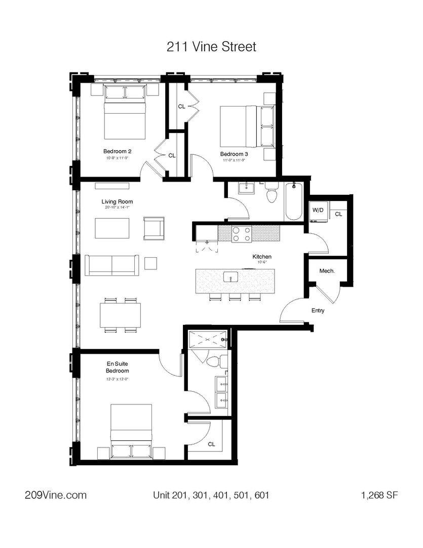 Apartment for rent at 211 Vine St, Philadelphia, PA 19106