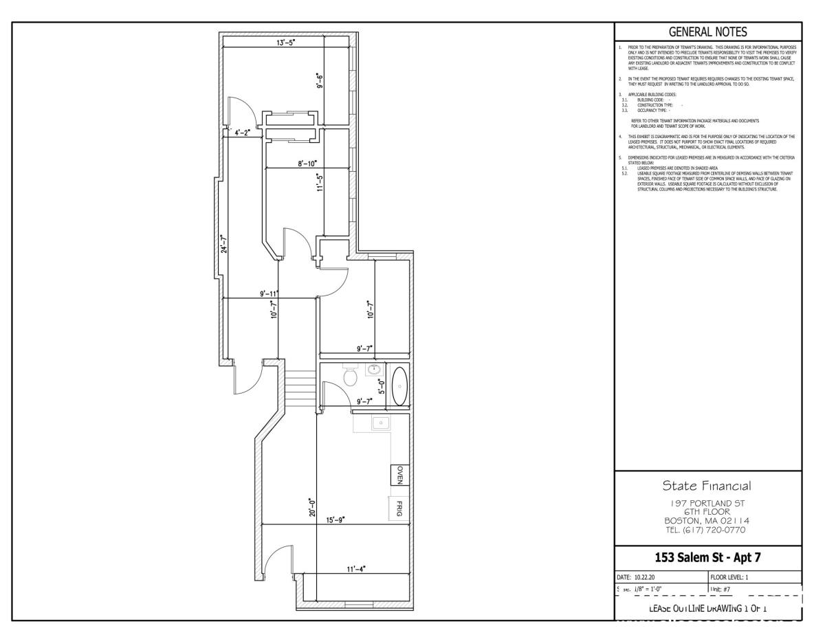 Apartment for rent at 153 Salem St #13, Boston, MA 02113