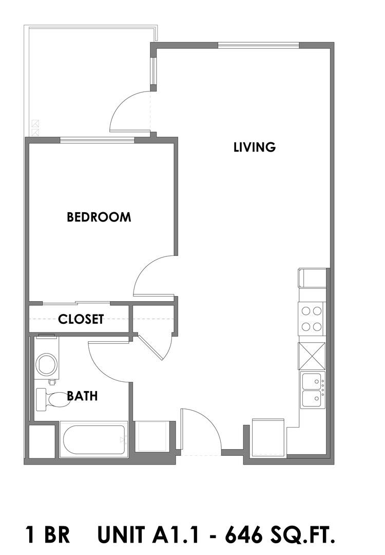 Apartment for rent at 3060 W Olympic Blvd, Los Angeles, CA 90006